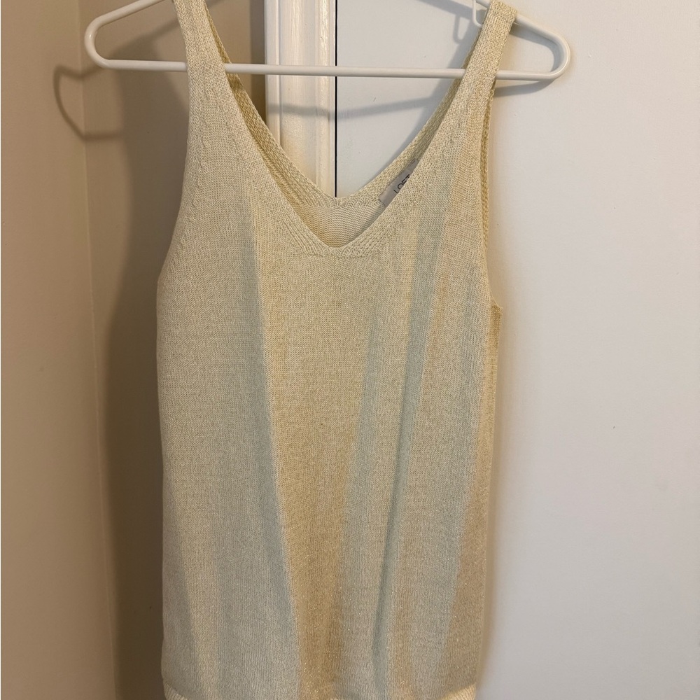 LOFT Cream V-Neck Camisole